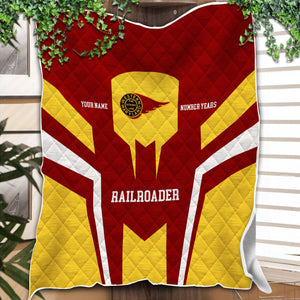 Railspirit Personalized Western Maryland Railway Premium Quilts Custom Year Railroader Gift Idea For Train Lover