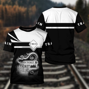 Railspirit Personalized Norfolk Southern Railway T Shirt Train Ticket American Locomotive Printed Train
