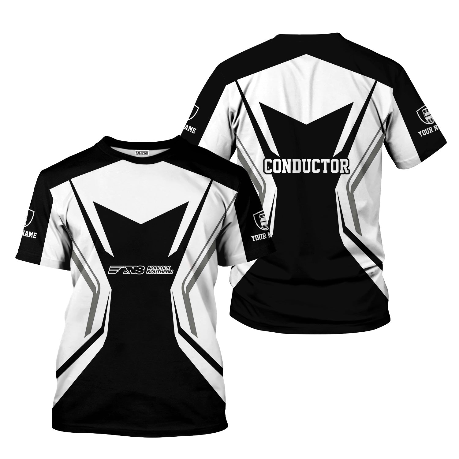 Railspirit Personalized Norfolk Southern Railway T-Shirt Unique Style with Custom Job Train Shirt