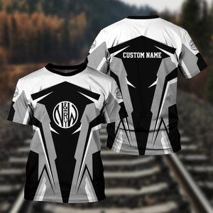 Railspirit Personalized Norfolk and Western Railway T Shirt N&WStrong Line Style Train Unisex Shirt All Over Print