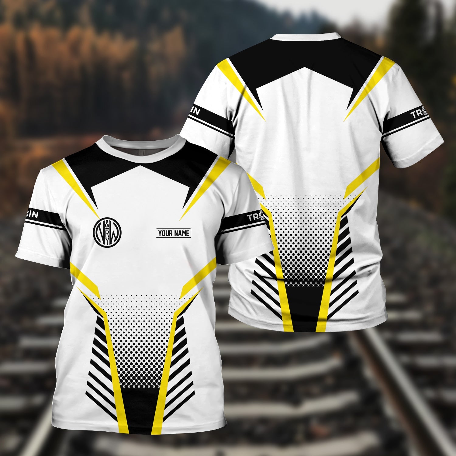 Railspirit Personalized Norfolk and Western Railway T Shirt Unisex N&W Train Shirt All Over Print