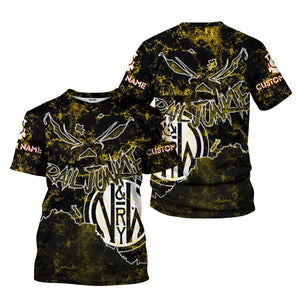 Railspirit Personalized Norfolk and Western Railway T-Shirt Torn Graphic Style N&W Train Shirt For Rail Junkie