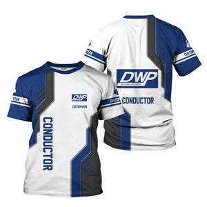 Railspirit Personalized Duluth, Winnipeg and Pacific Railway T-Shirt Unique Railway Style with Custom Job Train Shirt