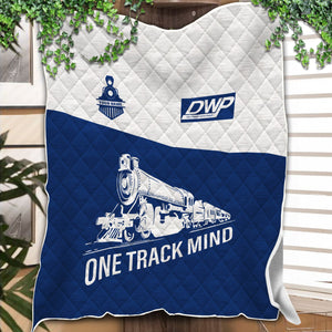 Railspirit Personalized Duluth, Winnipeg and Pacific Railway Premium Quilt One Track Mind Train Premium Quilt Gift Idea For Train Lover