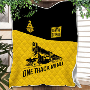 Railspirit Personalized Central of Georgia Railway Premium Quilt One Track Mind Train Premium Quilt Gift Idea For Train Lover