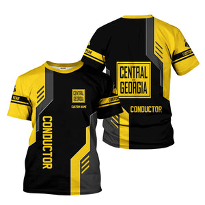 Railspirit Personalized Central of Georgia Railway T-Shirt Unique Railway Style with Custom Job Train Shirt