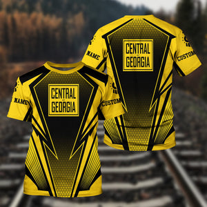Railspirit Personalized Central of Georgia Railway T-Shirt Lightning Graphic Style Shirt Gift Idea For Train Lover