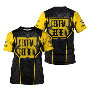 Railspirit Personalized Central of Georgia Railway T-Shirt Cracked Metal Design Train Shirt for Rail Enthusiasts