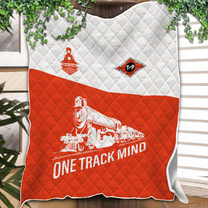 Railspirit Personalized Texas and Pacific Railway Premium Quilt One Track Mind Train Premium Quilt Gift Idea For Train Lover
