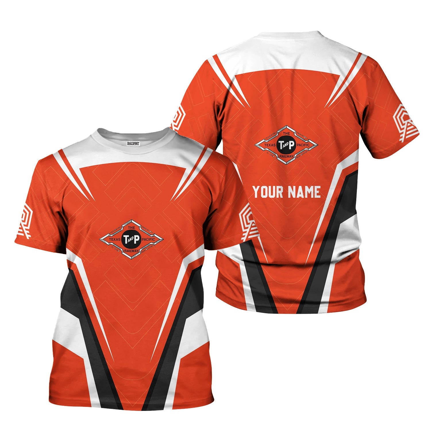 Railspirit Personalized Texas and Pacific Railway T-Shirt Railway Inspired Apparel Train Shirt for Train Lovers