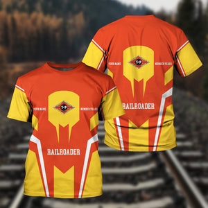 Railspirit Personalized Texas and Pacific Railway T-Shirt Custom Year Railroader Shirt Gift Idea For Train Lover