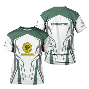 Railspirit Personalized Southern Railway U.S T-Shirt Futuristic Design with Custom Job SOU Train Shirt