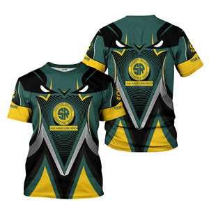 Railspirit Personalized Southern Railway U.S T-Shirt Vibrant Graphic Pattern SOU Shirt For Train Enthusiasts