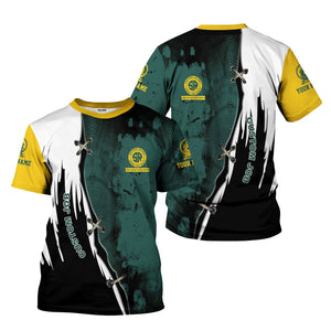 Railspirit Personalized Southern Railway U.S T-Shirt Retro Stitches Design with Custom Position SOU Train Shirt