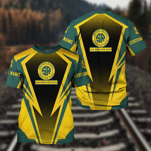 Railspirit Personalized Southern Railway U.S T-Shirt Lightning Graphic Style SOU Shirt Gift Idea For Train Lover