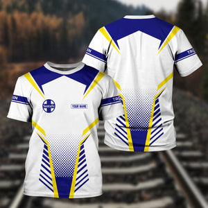 Railspirit Personalized Santa Fe Railway T Shirt Unisex Atchison, Topeka and Santa Fe Railway Train Shirt All Over Print