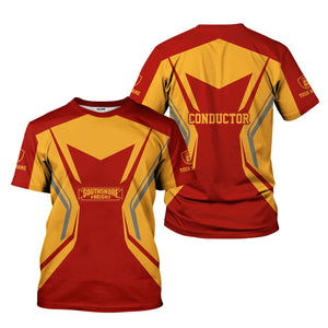 Railspirit Personalized Chicago South Shore and South Bend Railroad T-Shirt Unique Style with Custom Job Train Shirt