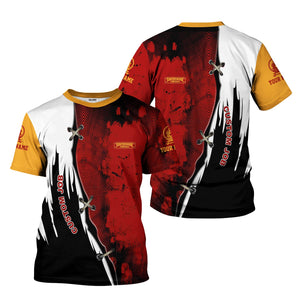 Railspirit Personalized Chicago South Shore and South Bend Railroad T-Shirt Retro Stitches Design with Custom Position Train Shirt