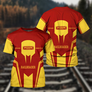 Railspirit Personalized Chicago South Shore and South Bend Railroad T-Shirt Custom Year Railroader Shirt Gift Idea For Train Lover