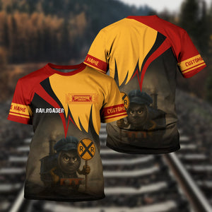 Railspirit Personalized Chicago South Shore and South Bend Railroad T-Shirt Angry Train Shirt Gift Idea For Train Lover