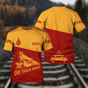 Railspirit Personalized Chicago South Shore and South Bend Railroad T Shirt One Track Mind  Unisex Train Shirt Gift Idea For Train Lover
