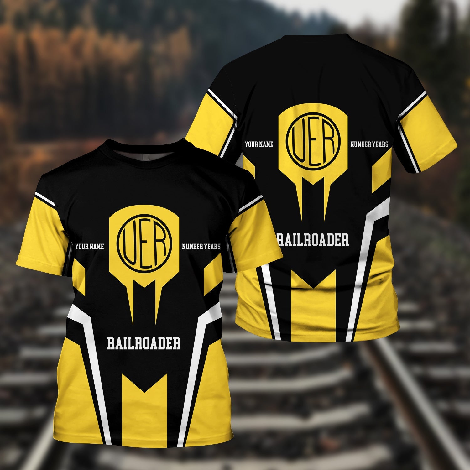 Railspirit Personalized Union Electric Railway T-Shirt Custom Year Railroader Shirt Gift Idea For Train Lover