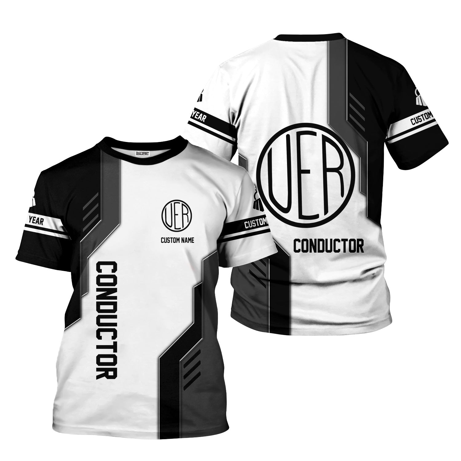 Railspirit Personalized Union Electric Railway T-Shirt Unique Railway Style with Custom Job Train Shirt