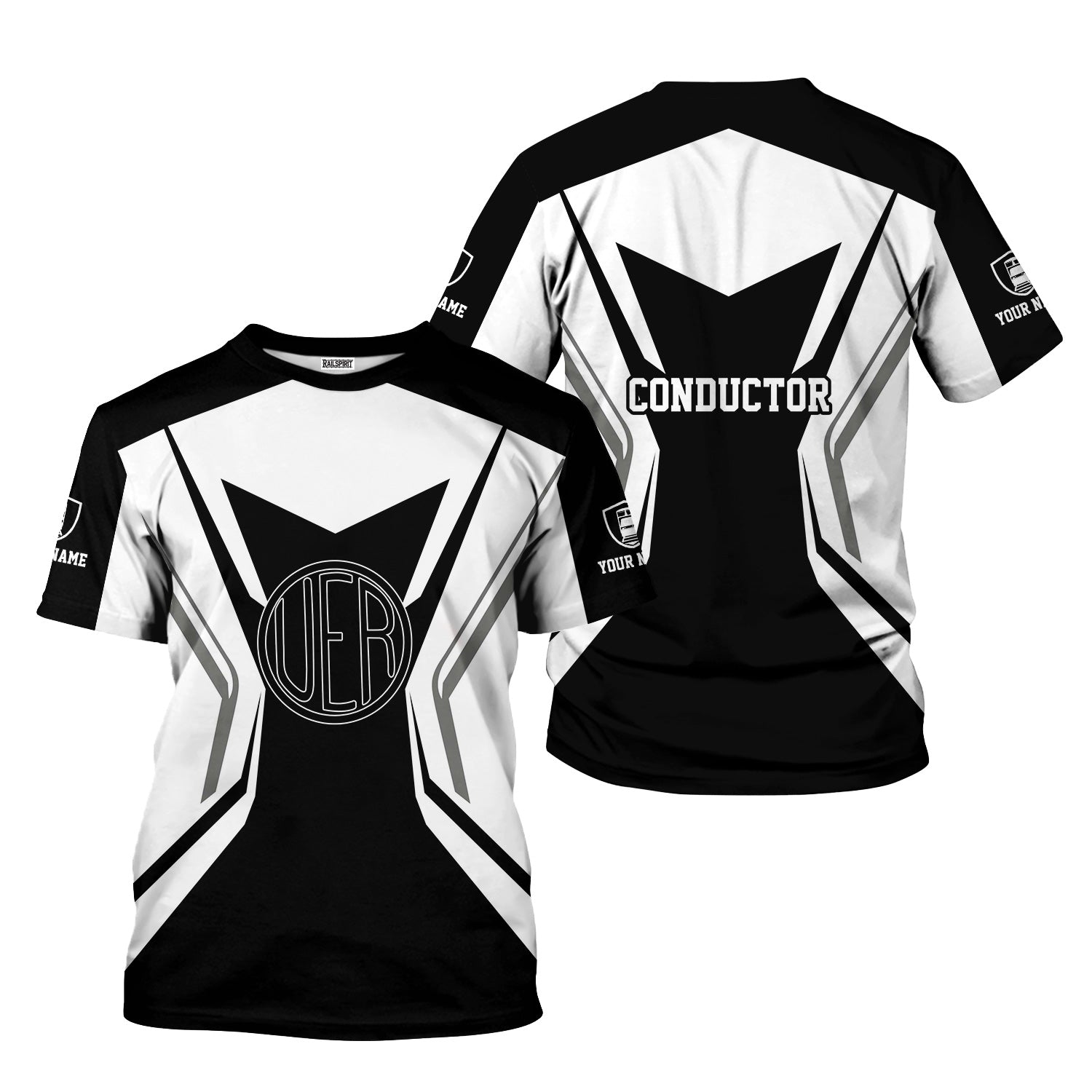 Railspirit Personalized Union Electric Railway T-Shirt Unique Style with Custom Job Train Shirt