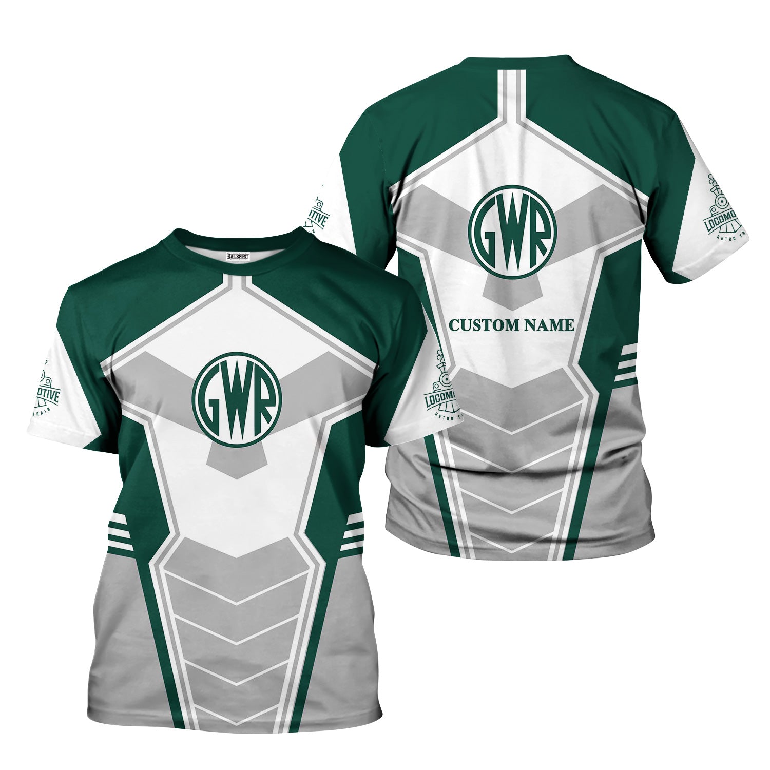 Railspirit Personalized Great Western Railway T-Shirt Engine-Inspired Style Train Shirt for Railroad Fanatic