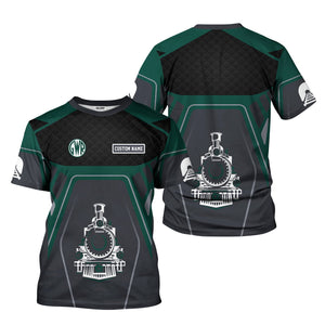 Railspirit Personalized Great Western Railway T-Shirt Steam Locomotive Engine Graphic Train Shirt All Over Print