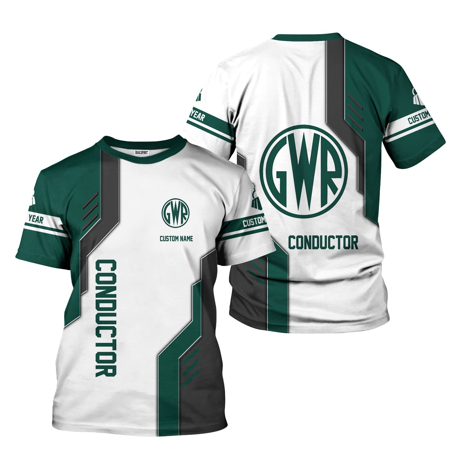 Railspirit Personalized Great Western Railway T-Shirt Unique Railway Style with Custom Job Train Shirt