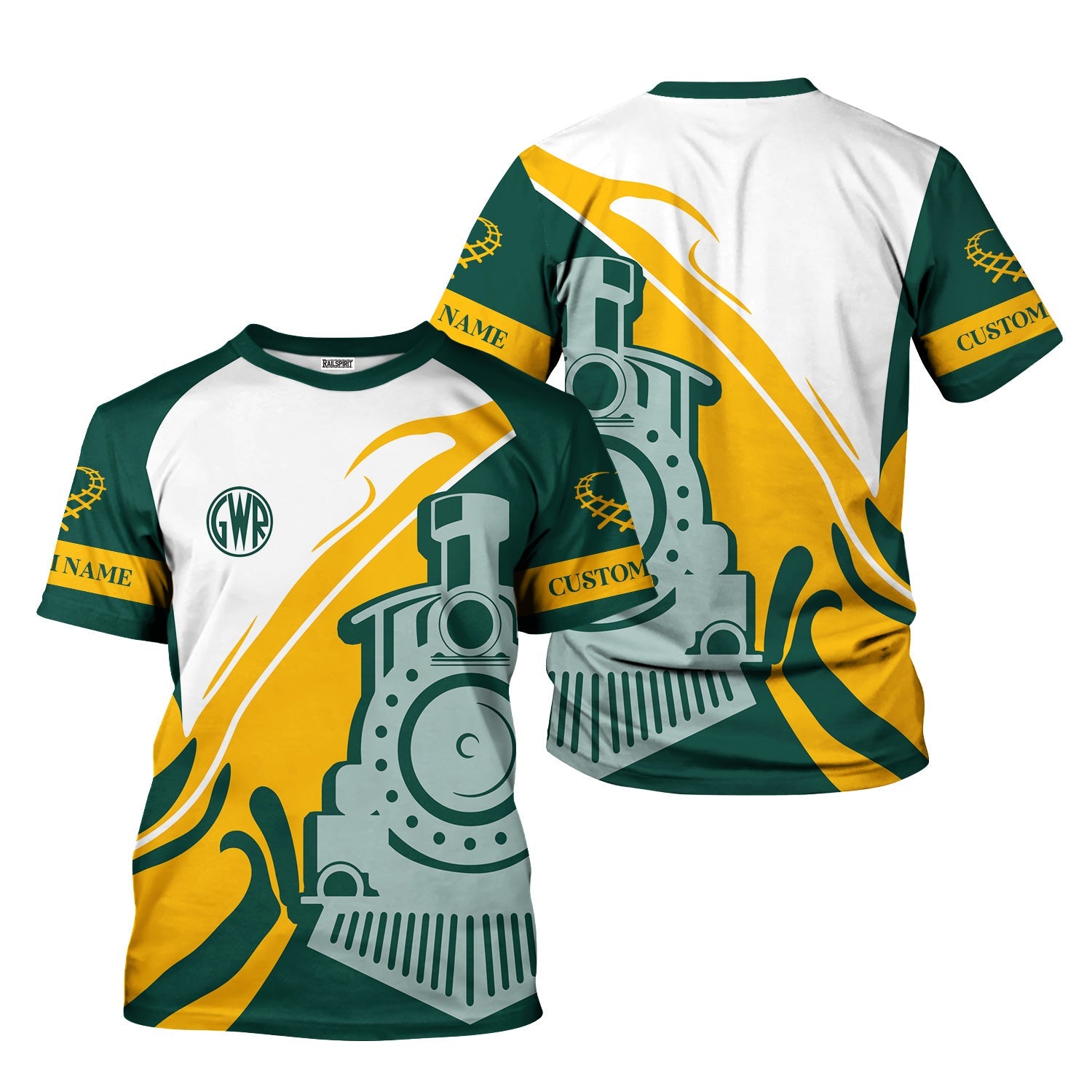 Railspirit Personalized Great Western Railway T-Shirt Flame-Inspired Style Shirt Gift Idea For Train Lovers