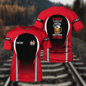 Railspirit Personalized Great Western Railway T Shirt Stress Is Caused By Not Having Enough Trains Shirt All Over Print