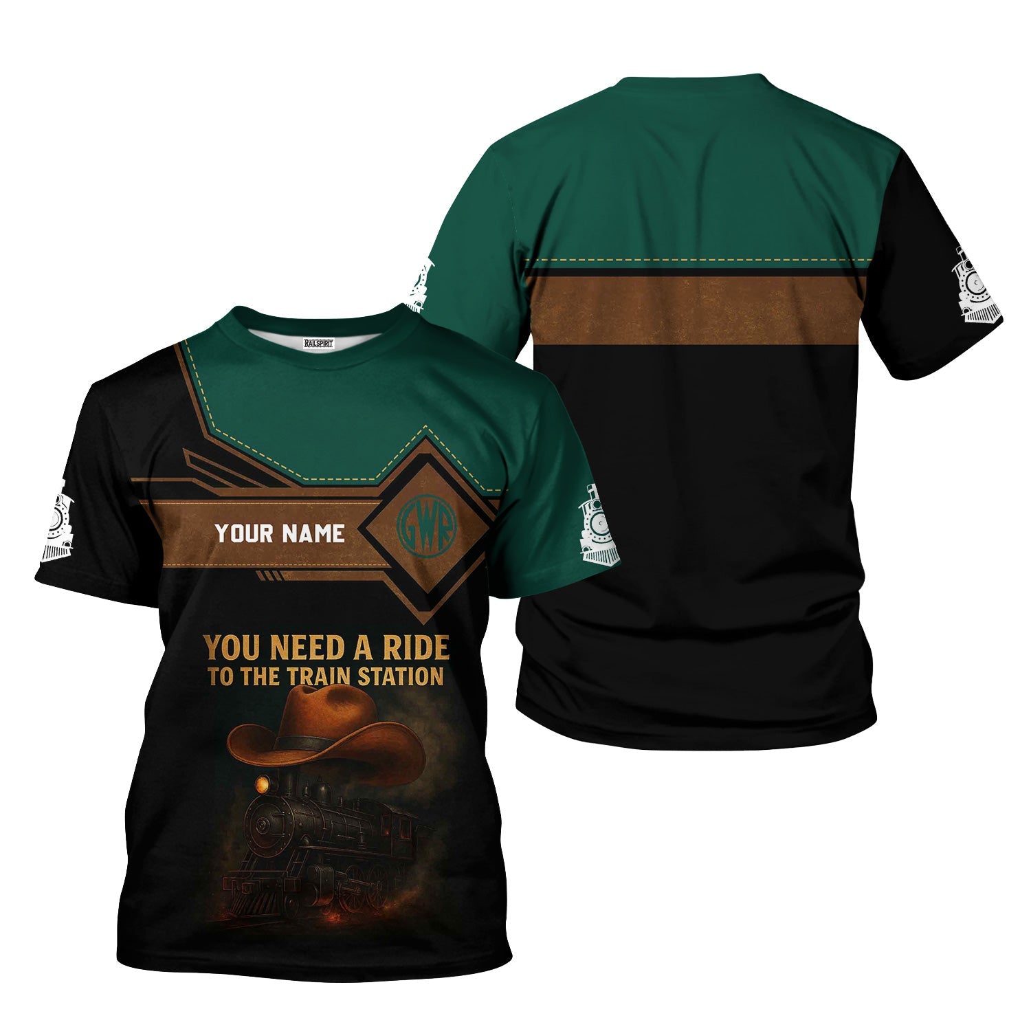 Railspirit Personalized Great Western Railway T-Shirt You Need A Ride To The Train Station Shirt For Train Lovers