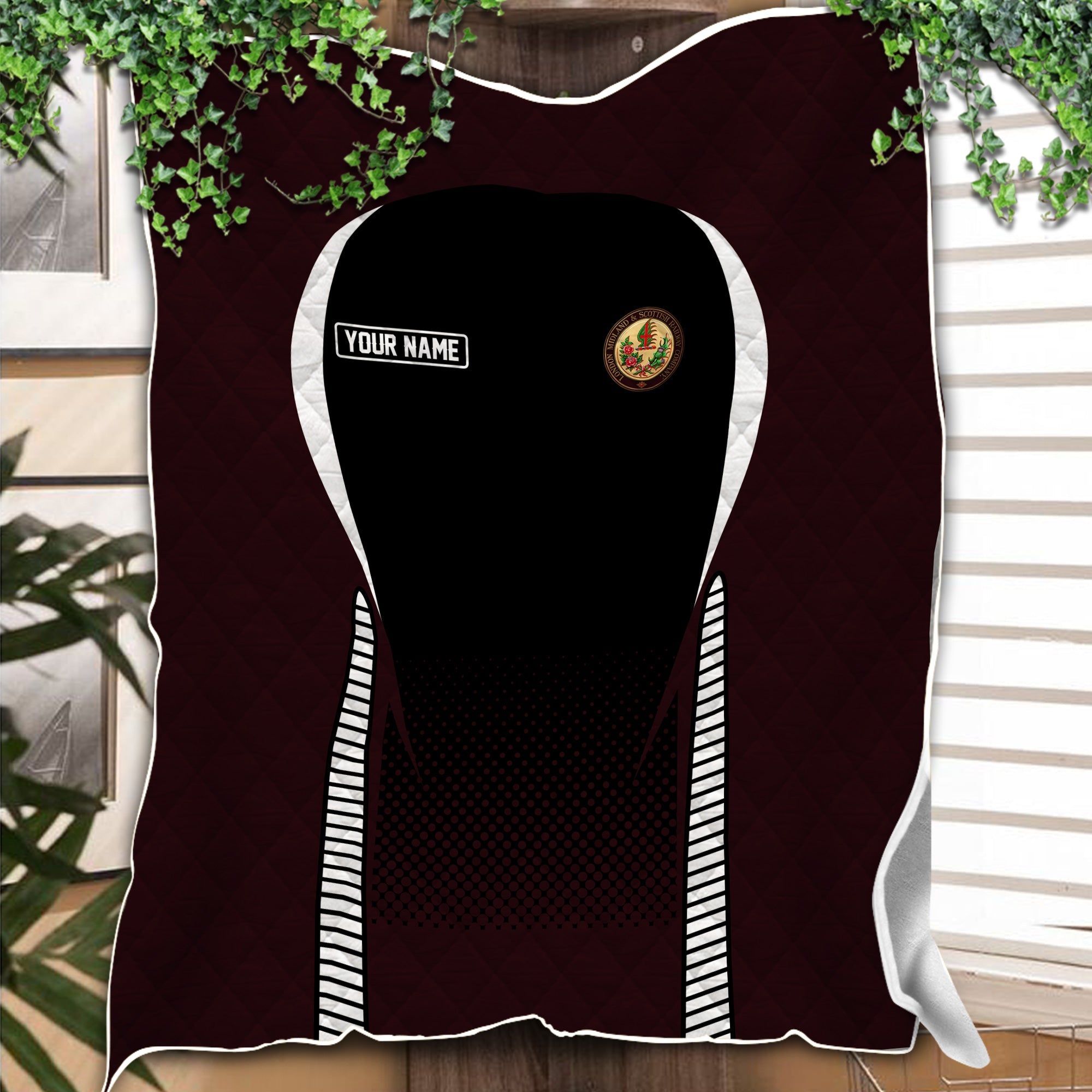 Railspirit Personalized London, Midland and Scottish Railway Premium Quilts Train Premium Quilts Gift Idea For Train Lover