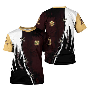 Railspirit Personalized London, Midland and Scottish Railway T-Shirt Retro Stitches Design with Custom Position Train Shirt