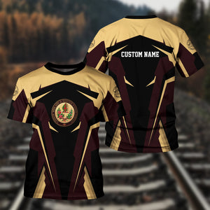 Railspirit Personalized London, Midland and Scottish Railway T Shirt Strong Line Style Train Unisex Shirt All Over Print