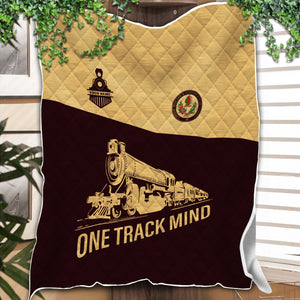 Railspirit Personalized London, Midland and Scottish Railway Premium Quilt One Track Mind Train Premium Quilt Gift Idea For Train Lover