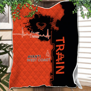Railspirit Avanti West Coast Premium Quilts Engine Heartbeat and Track Love Style Quilts Gift Idea For Train Lovers