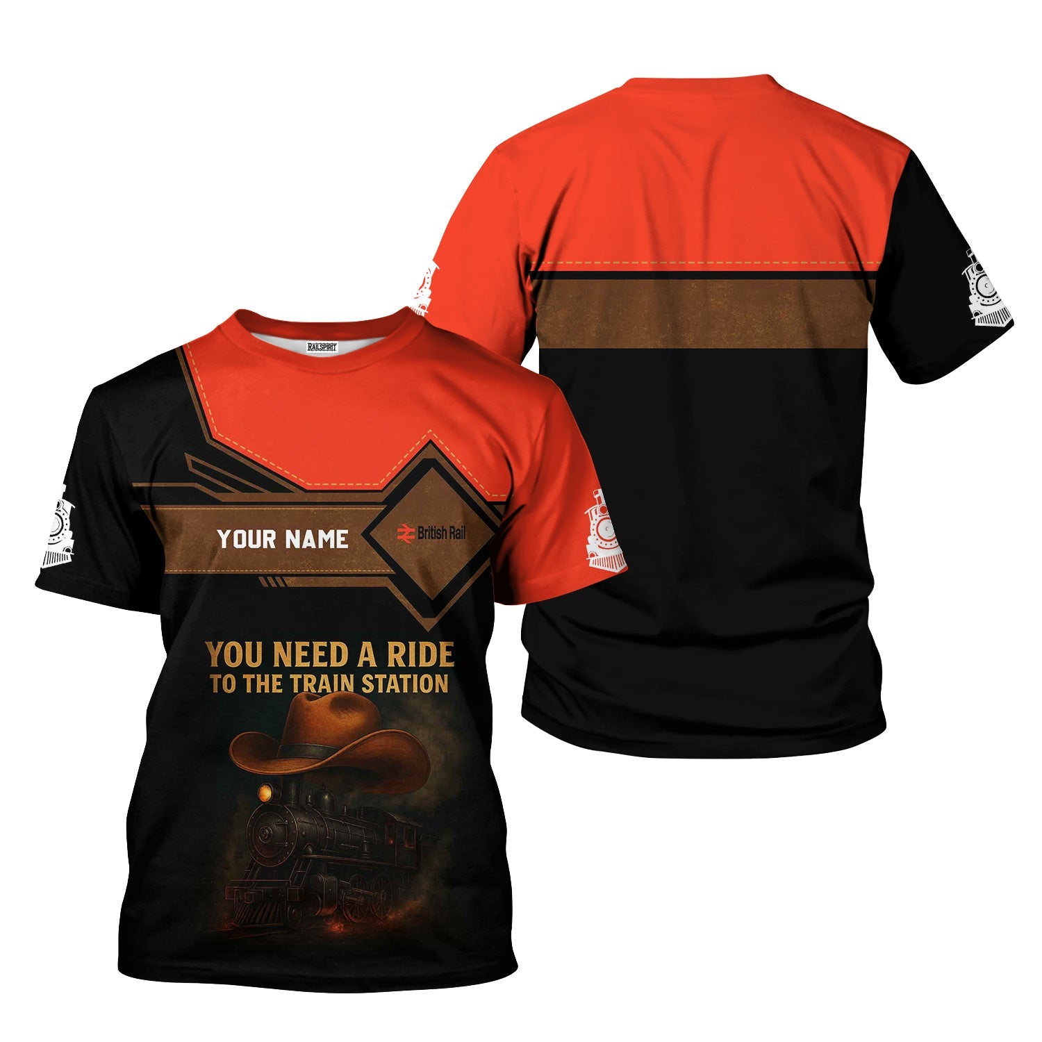 Railspirit Personalized British Railway T-Shirt You Need A Ride To The Train Station Shirt For Train Lovers