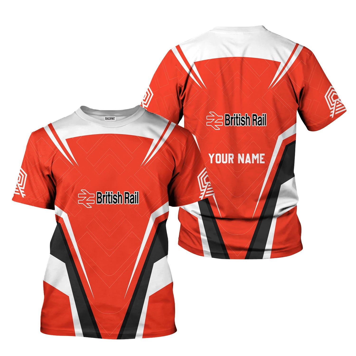 Railspirit Personalized British Railway T-Shirt Railway Inspired Apparel Train Shirt for Train Lovers