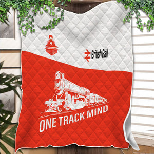 Railspirit Personalized Bristish Railway Premium Quilt One Track Mind Train Premium Quilt Gift Idea For Train Lover