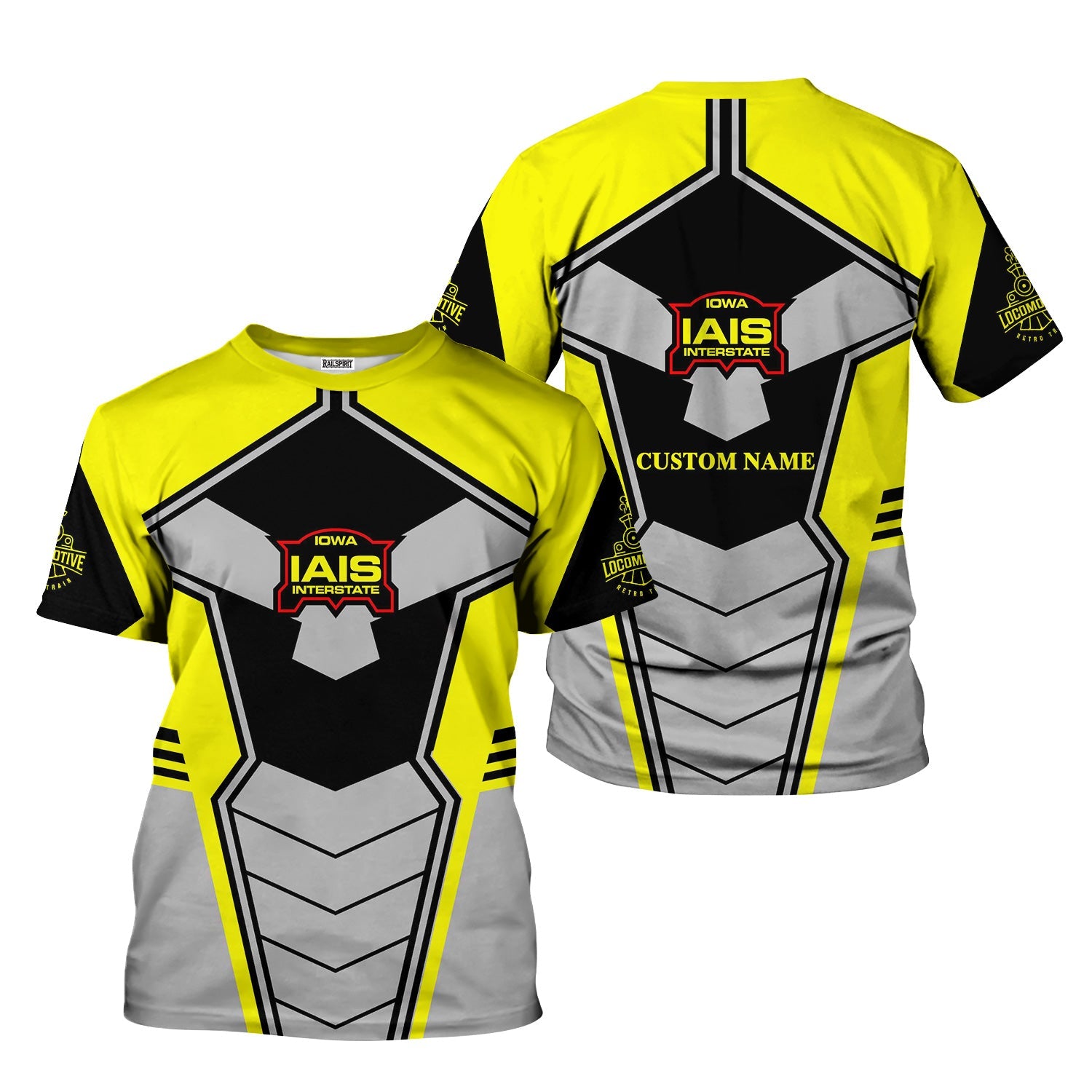 Railspirit Personalized Iowa Interstate Railroad T-Shirt Engine-Inspired Style IAIS Train Shirt for Railroad Fanatic