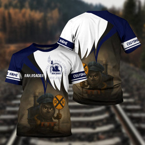 Railspirit Personalized CNJ Jersey Central Railroad T-Shirt Angry Train Shirt Gift Idea For Train Lover