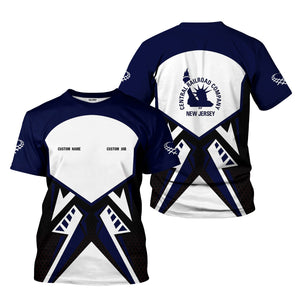 Railspirit Personalized Jersey Central Railroad T-Shirt Vibriant Style with Custom Position CNJ Train Shirt