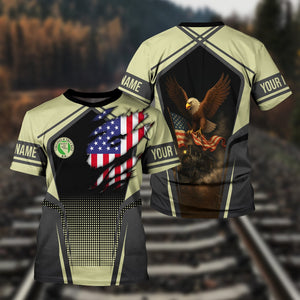 Railspirit Personalized Virginia & Truckee Railroad T Shirt American Eagle Vintage Train Shirt