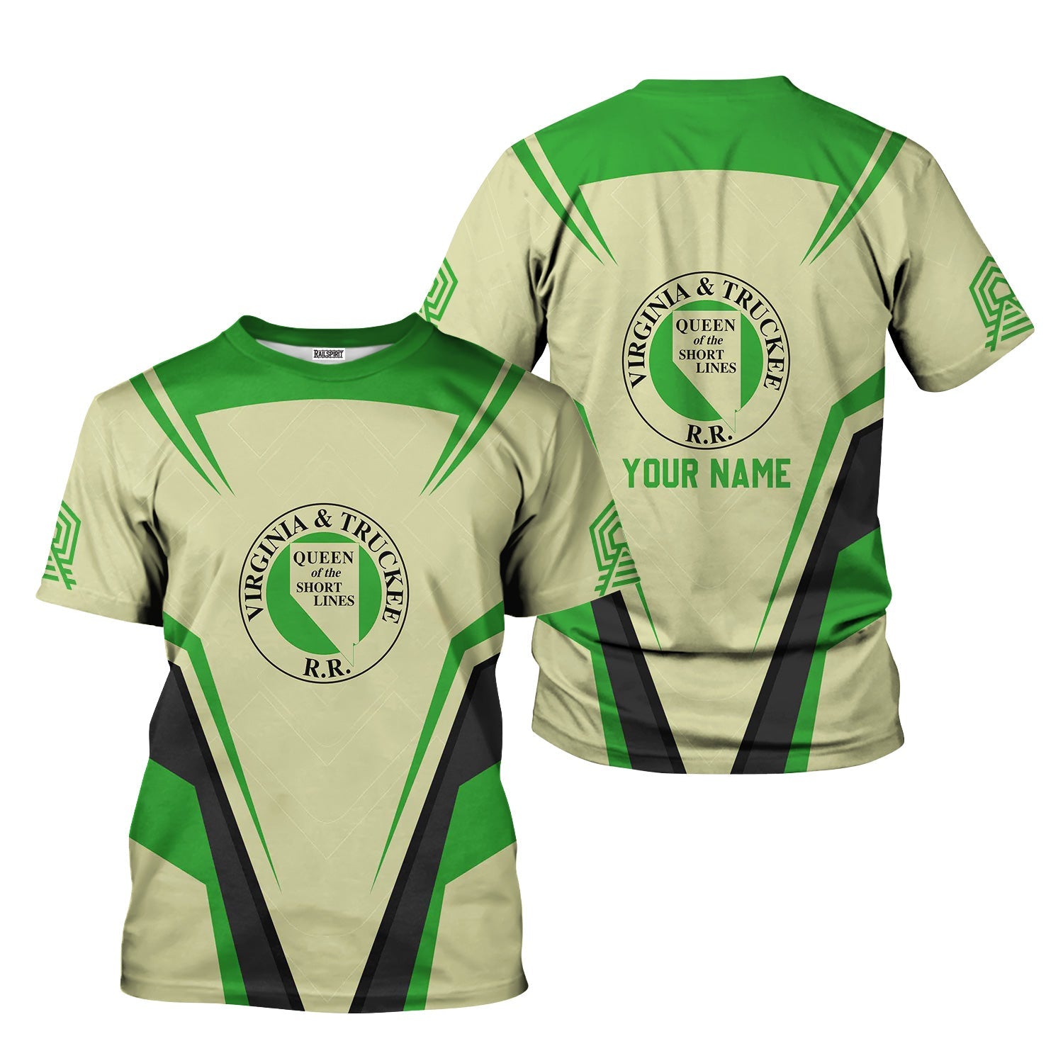 Railspirit Personalized Virginia & Truckee Railroad T-Shirt Railway Inspired Apparel Train Shirt for Train Lovers