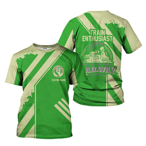 Railspirit Personalized Virginia & Truckee Railroad T-Shirt Locomotive Design Train Shirt for Train Enthusiast