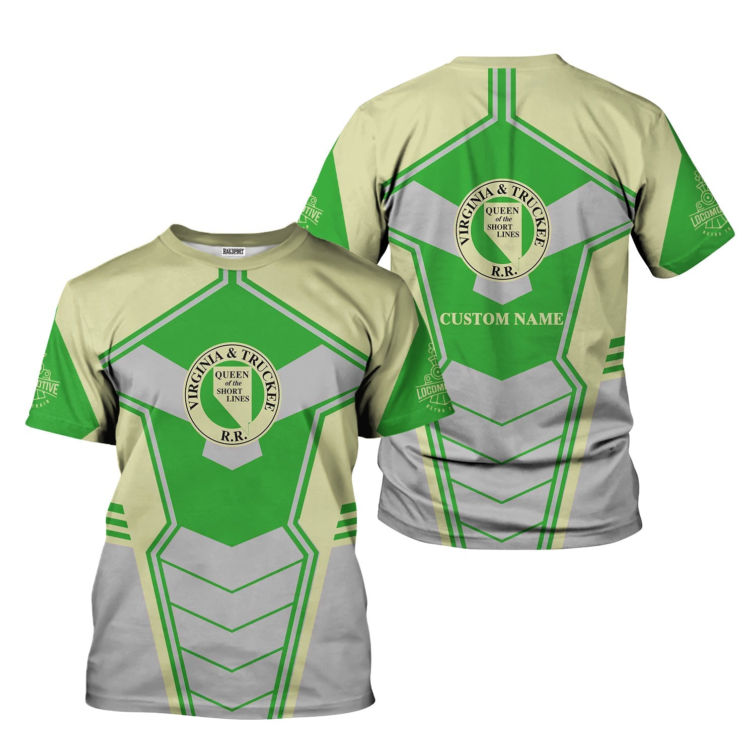 Railspirit Personalized Virginia & Truckee Railroad T-Shirt Engine-Inspired Style Train Shirt for Railroad Fanatic