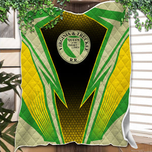 Railspirit Virginia & Truckee Railroad Premium Quilts Lightning Graphic Style Premium Quilts Gift Idea For Train Lover